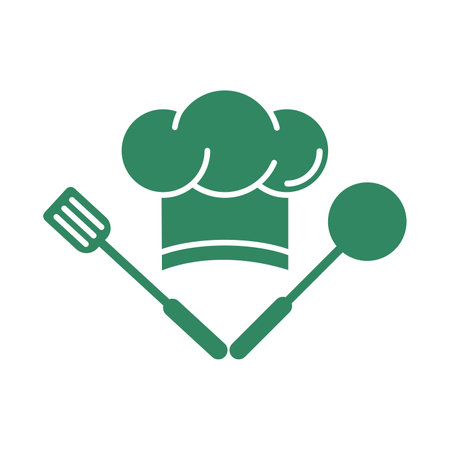 Illustration of a chef hat, on a white background.のイラスト素材