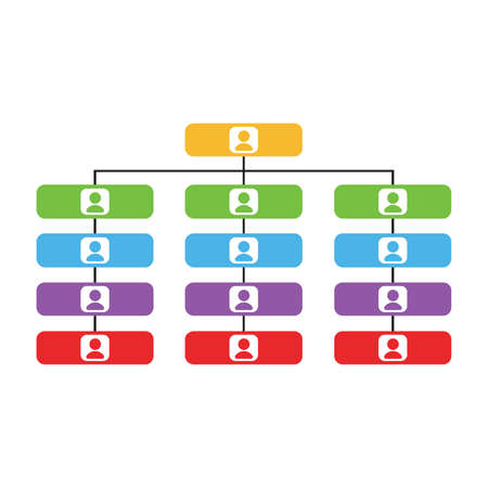 Infographics flow chart colored on white background. Vector illustrationのイラスト素材