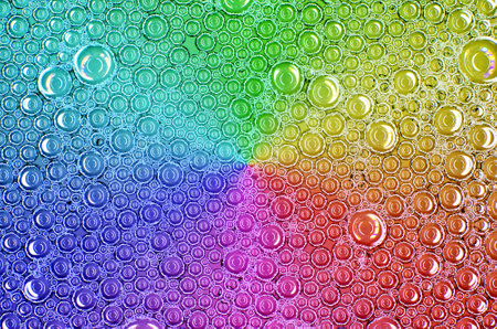 Macro texture iridescent bubbles in large quantities