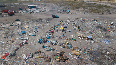 Terrifying view of the Bishkek city dumpの写真素材