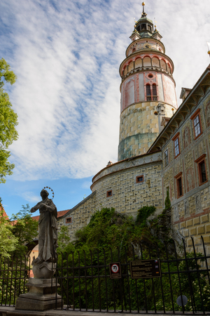Castle tower Cesky Krumlov, Czech Republicのeditorial素材