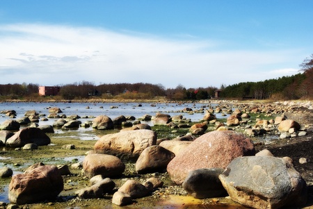 Coast of Baltic sea in Estonia.Estonian nature.の写真素材