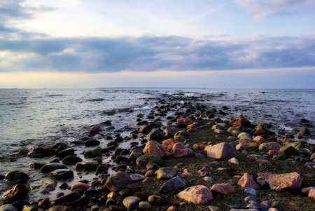 Coast of Baltic sea in Estonia.Estonian nature.の写真素材