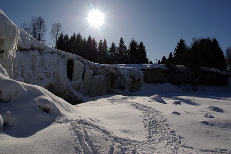 Waterfall Jagalaの写真素材