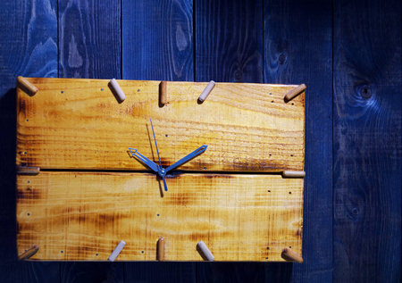 clock on the wallの写真素材
