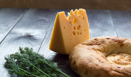 cheese and breadの写真素材
