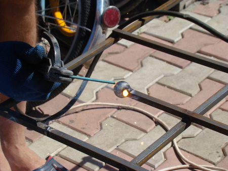 welding,welding work,welding of metal objects electro-welding.