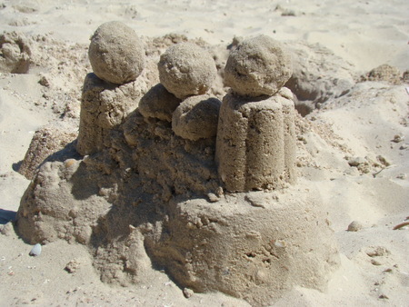 build a sand creativity on different topicsの写真素材