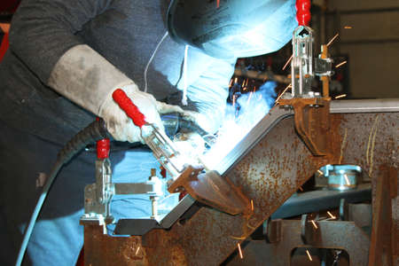welding mig mag welding moment close-up