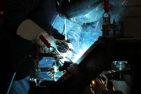 welding mig mag welding moment close-up