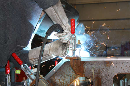 welding mig mag welding moment close-up