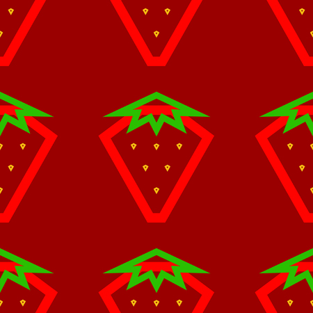 abstract red strawberryのイラスト素材