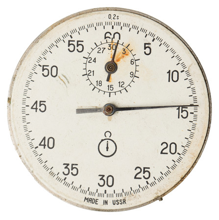Face old stopwatch isolated