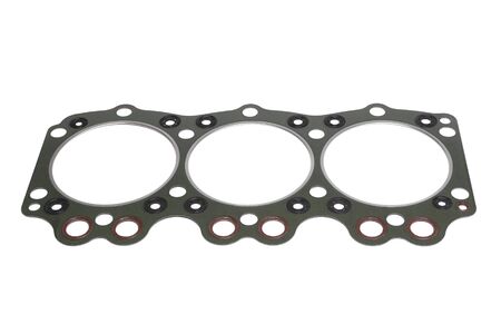 Head car gasket with rubber rings isolated on white backgroundの写真素材