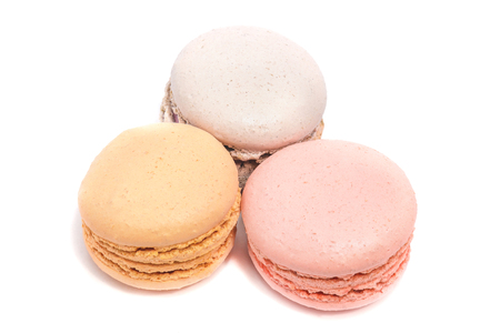 Appetizing cakes macaroons, isolate, close upの写真素材