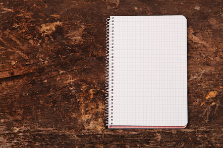 notebook on the wooden tableの写真素材