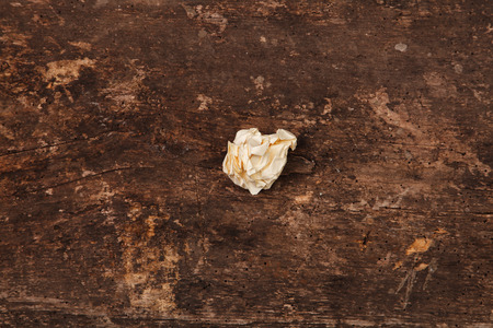 piece of paper on a wooden backgroundの写真素材