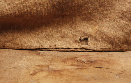 Burlap on boardの写真素材