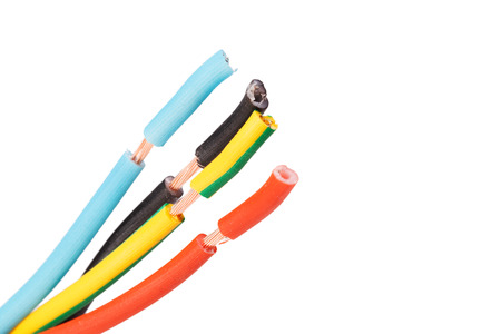 Closeup electric cable