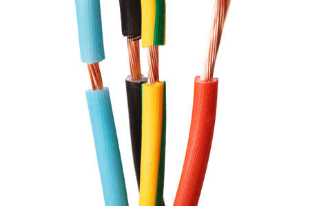 Closeup electric cable