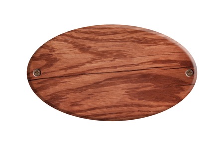 wooden sign isolated on whiteの写真素材