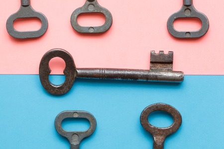 Symmetrically arranged keysの写真素材