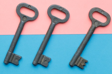 Symmetrically arranged keysの写真素材