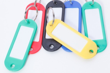Collection of a colorful key fobsの写真素材