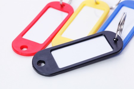 Collection of a colorful key fobsの写真素材