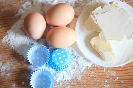 Ingredients for baking cake