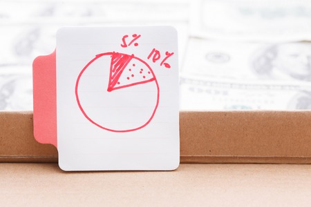 Draw a diagram. Diagram Distribution Financeの写真素材