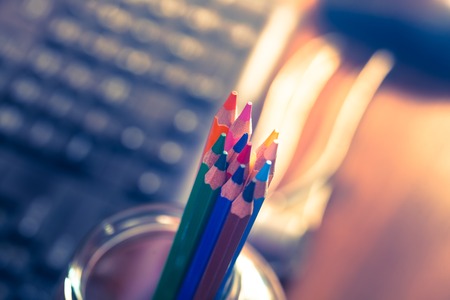 Colour pencils.