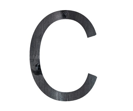 3D decorative wooden Alphabet, capital letter Cの写真素材