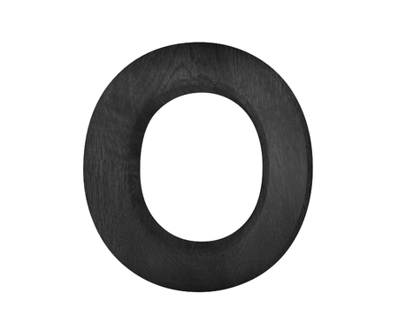 3D decorative wooden Alphabet, capital letter Oの写真素材