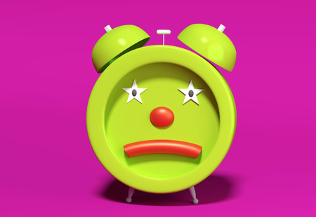 sad clock iconの写真素材