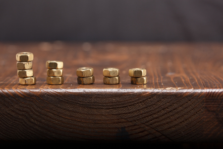 Graph of a Screw nuts. Growth concept.の写真素材
