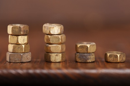 Graph of a Screw nuts. Growth concept.の写真素材