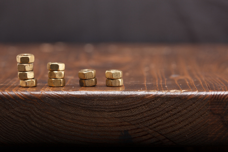 Graph of a Screw nuts. Growth concept.の写真素材
