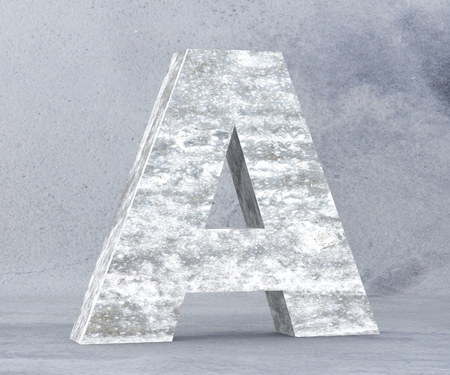 Concrete Capital Letter - Aの写真素材