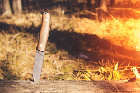 hunting and bushkraft knifeの写真素材