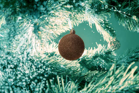 Christmas background, with ball. Back soft light.の写真素材