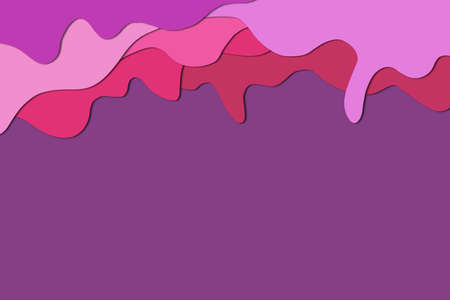 3D abstract background with paper cut shapes, flat layers. Bright carving art. Copy space.の写真素材