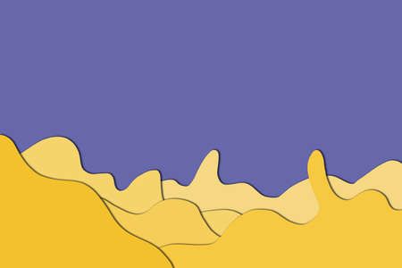3D abstract background with paper cut shapesの写真素材