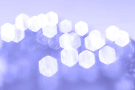 Soft lights hexagon bokeh background. Trendy purple.の写真素材