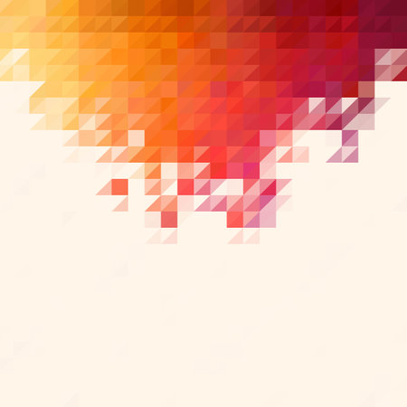 red and orang color triangular background. abstract illustration. polygonal style. presentation templateのイラスト素材