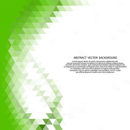 Abstract white-green triangular layout. eps 10のイラスト素材