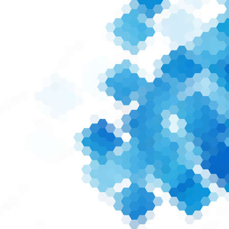 white and blue abstract hexagonal background. polygonal style