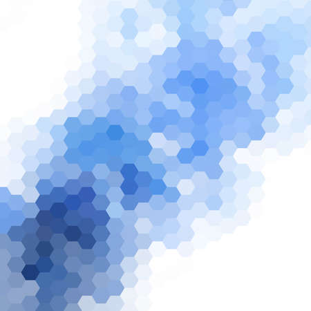 white and blue hexagon background. polygonal style