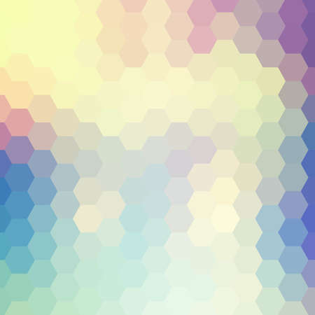 colorful illustration. color hexagon background. polygonal style.のイラスト素材
