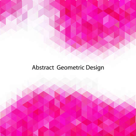 pink and white triangular background. polygonal style. mosaic backgroundのイラスト素材